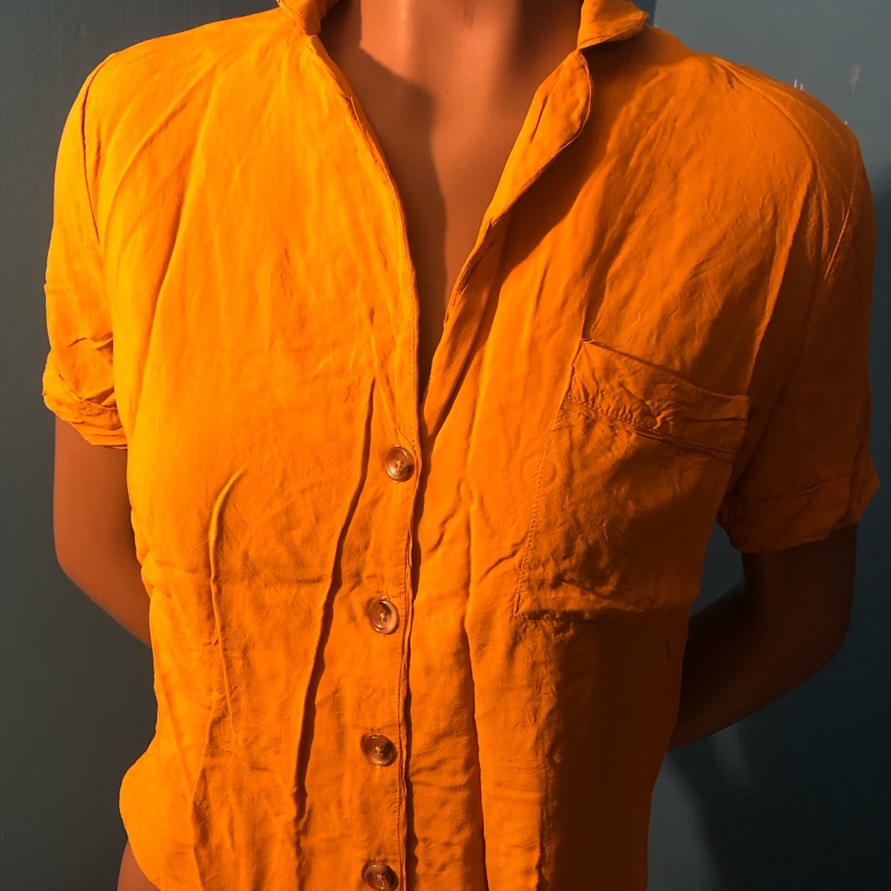 Forever 21 Mustard Blouse